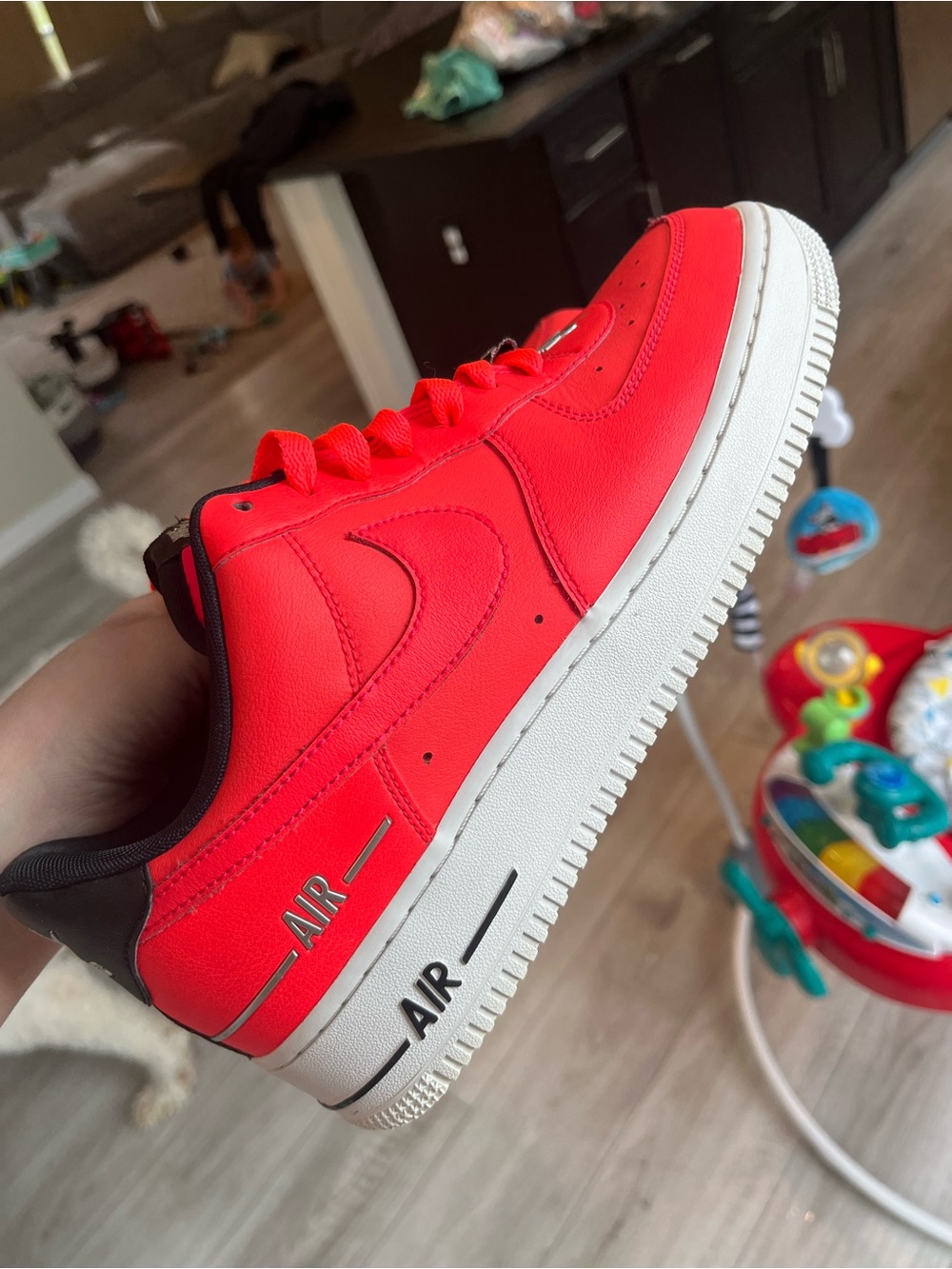 Nike Low Top Sneaker - Neon Red with White Sole